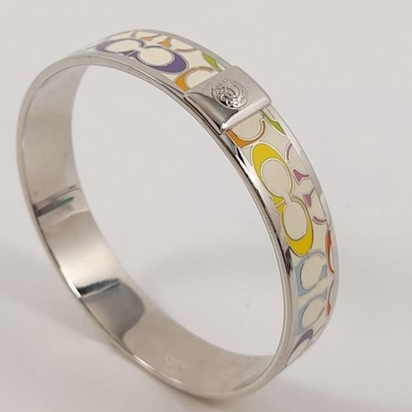 Coach bangle, dust bag, Multicolor Signature C Statement Non-hinged Bracelet - Picture 5 of 10